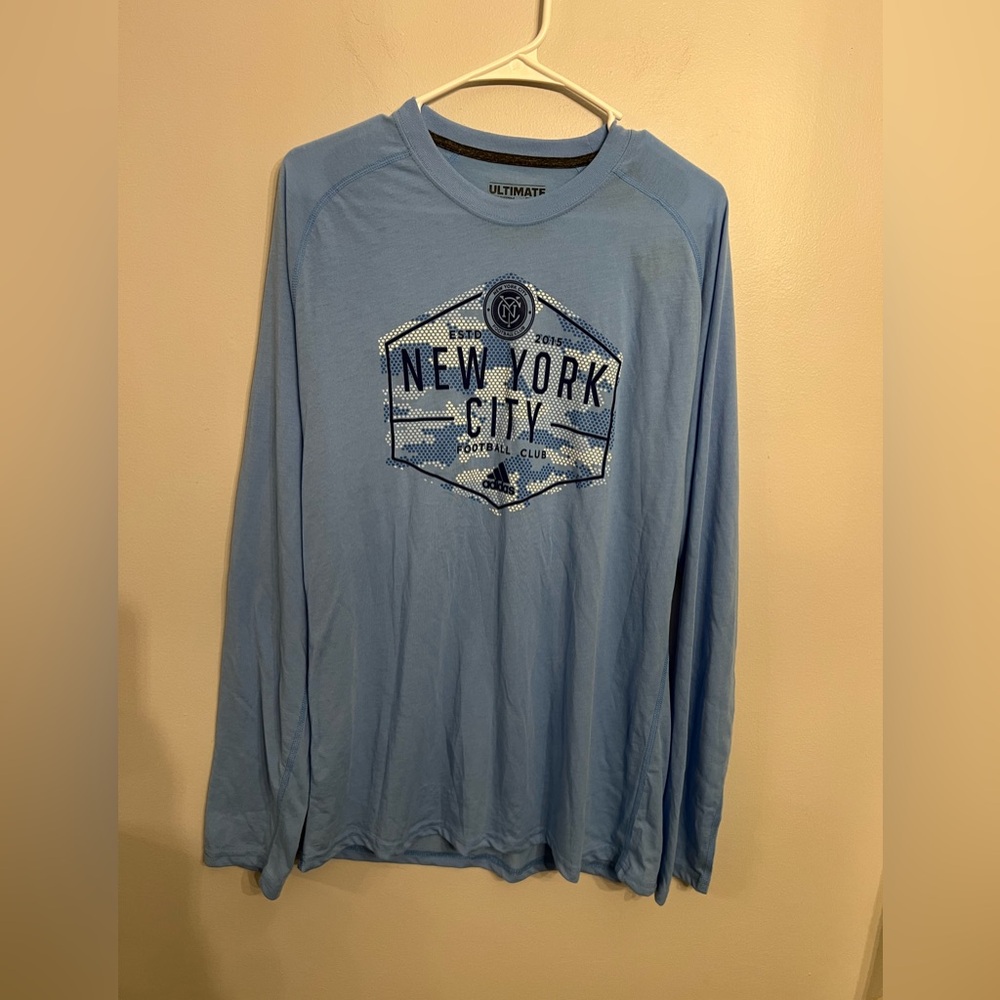 Adidas New York City Football Club long sleeve t shirt Large NWT